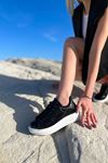 Lujan Kadın Rugan Bağcıklı Spor Ayakkabı Siyah