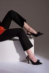 Stella Kadın Saten Topuklu Ayakkabı Siyah