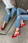 Jose Kadın Rugan Topuklu Ayakkabı Kırmızı