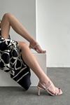 Luna Kadın Rugan Topuklu Sandalet Nude