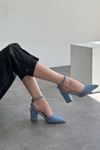 Lajedo Kadın Kot Malzeme Topuklu Ayakkabı Açık Mavi