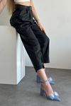 Bonetta Kadın Kot Malzeme Topuklu Ayakkabı Açık Mavi